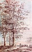 UDEN, Lucas van Landscape with Tall Trees dg Sweden oil painting reproduction